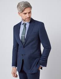 If there's too much material, it will have to be taken in. Men S Textured Navy Slim Fit Suit Hawes Curtis