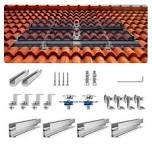VEVOR Solar Panel Mounting Brackets, Solar Panel Mount Kit with 4 x 30"  Aluminum Rails, 4 End Clamps and 2 Mild Clamps, Solar Panel Mount Brackets  for ...