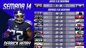 Calendario nfl temporada 2018 juegos semana 13 pandaancha mx. Partidos Y Resultados De La Nfl 2018 Semana 14 As Usa