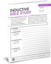 4 Free Inductive Bible Study Worksheets Scripture Study