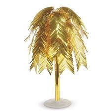 Gold Metallic Feather Cascade Centerpiece Fiesta Party Supplies