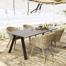 table de jardin 6 8 personnes en composite l220 maisons du monde chaise de jardin table de jardin maison du monde