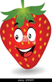 Strawberry Cartoon fruit vector isolated on white abckground Stock Vector  Image & Art - Alamy