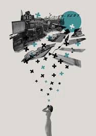Earthquake On Behance Collage Illustration Architecture Collage Graphic Poster