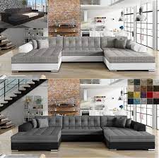 Xxl Wohnlandschaft Ecksofa Mit Schlaffunktion Vega Couch Polsterecke In U Form Kaufen Bei Hood De
