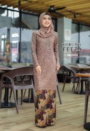 Nak baju kurung modern plain dewasa tak payah gosok? Kurung Moden Feeza