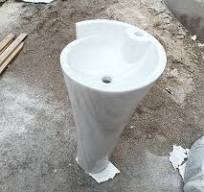 Carrara Pedestal Marble Sink, Carrara Sink, Bathroom Sink ...