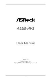 Support lpddr4 2400mhz, single/dual/quad channel, up to 4gb. Asrock A55m Hvs User Manual Manualzz