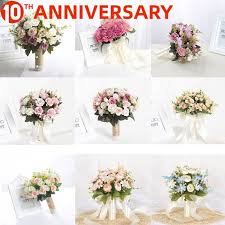 Artificial bouquet for wedding ramos de novia artificiales pink blue purple red ribbon wedding accessories de novia. Artificial Bouquet For Wedding Ramos De Novia Artificiales Pink Blue Purple 27cm 22cm Wedding Accessories Big Offer 650c Cicig