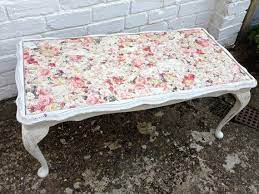 Find a variety of decoupage tables available on 1stdibs. Upcycled Victorian Rectangular Coffee Table W Rose Decoupage And Shabby Chic Finish Shabby Furniture Shabby Chic Furniture Decoupage Furniture