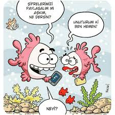 Sifrelerinizi Paylasalim Mi Askim Ne Dersin Unuturum Ki Ben Hemen Neyi Karikatur Mizah Matrak Komik Espri Komik Karikatur Komik Goruntuler