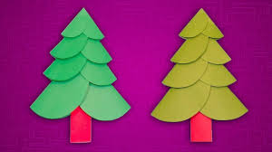 Paper Christmas Craft Ideas How To Make A Christmas Tree With Color Paper Diy Xmas Decor Christmas Crafts Paper Christmas Tree Christmas Tree Crafts