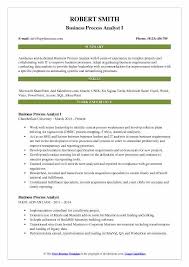 business process analyst resume samples