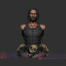 Keanu Reeves Bust Statue Stl Files 3d Print Model In 2020 Print Models Keanu Reeves 3d Printable Models