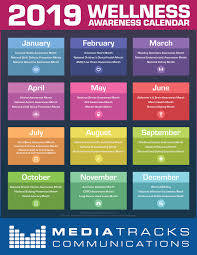 Lung cancer is the second leading form cancer, and by far the cause of most cancer deaths. 2019 Health Wellness Awareness Calendar Infographic Mediatracks Communications