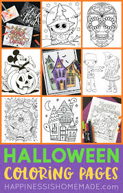 Dirt bike, motorcycle, big rig, funny car, rally car and more coloring pages for kids. Free Halloween Coloring Pages For Adults Kids Happiness Is Homemade