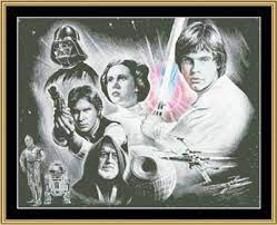 He's decorated it with geeky posters, but i think it might need a homier touch with some geeky cross stitch as well. Star Wars Cross Stitch Pattern