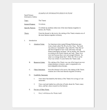 Sample Informative Speech Outline Template For Pdf Speech Outline Outline Sample Speech
