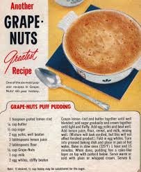 Grape Nuts Puff Pudding Recipe Recipecurio Com Grape Nuts Recipes Grape Nuts Grapenut Custard Recipe