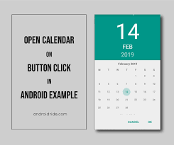 Open Calendar On Button Click In Android Example Button Click Calendar Android