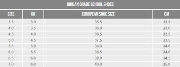 Nike Jordan Shoe Size Chart Nike Running Shoes