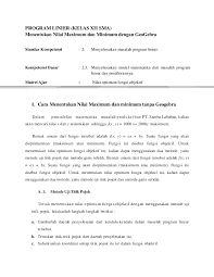 Check spelling or type a new query. Doc Mencari Nilai Optimum Dengan Geogebra Mita R Sulaiman Academia Edu
