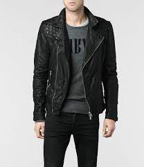 Allsaints Kushiro Leather Biker Jacket Mens Leather Jackets Leather Jacket Best Leather Jackets Leather Jacket Men