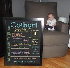 2 Months Old Chalkboard Diy Baby Gifts Baby Milestones Baby Crafts