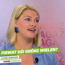 Eis Parteipresidentin a Spëtzekandidatin zu Mamer Djuna Bernard ass am RTL  Journal leschte Samschden op d’Fro agaang, firwat een*t bei de Gemengewalen  den 11. Juni soll gréng wielen. 💚, De Link zum ...