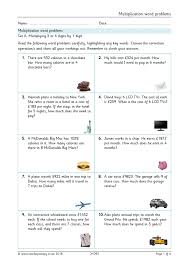 Help your child read each card and then sort. Multiplication Word Problems
