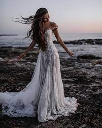 G 203 Wedding Dresses Beach Wedding Dress Off Shoulder Wedding Dress