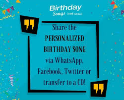 One Birthday Song With Name And Photo Pin On Customised Birthday Songs With Names