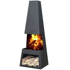 gardenmaxx pular large steel chimenea from fireplace products feuerstelle terrasse feuerstelle garten aussenkamin terrasse