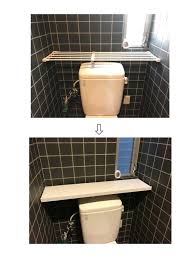 簡単diy 賃貸トイレに飾り棚 収納棚 トイレ収納 diy 賃貸 キッチン 収納 トイレ 収納 棚