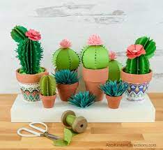 If you love paper crafts, then you'll want to learn how to make your own diy paper cactus! Paper Cactus Tutorial And Templates 3d Paper Cactus Craft