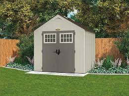 Excellent compromis entre l'abri de jardin en bois et en métal, il est résistant aux intempéries et aux petits chocs. Abri De Jardin Resine Sunshine 5 53 M2