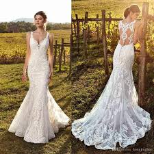 2019 Eddy K Country Mermaid Wedding Dresses Ivory Sweetheart Lace Sweep Train Bridal Gowns Plus Size Beach Boho Vestido De Novia