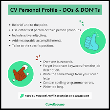 How To Write Cv Personal Profile [+ Guide, Tips, Examples] | Cakeresume