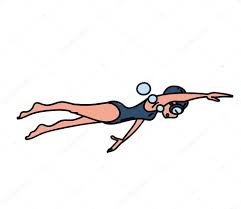Three helical swimmer (artificial bacterial flagella) swim in a controllable fashion in water. Swimmer Woman Cartoon Hand Drawn Image Original Colorful Artwork Comic Childish Style Drawing Premium Vector In Adobe Illustrator Ai Ai Format Encapsulated Postscript Eps Eps Format