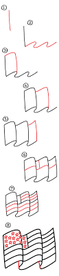 How To Draw The American Flag Art For Kids Hub American Flag Art Flag Art Flag Drawing The country is located between the u.s. how to draw the american flag art for