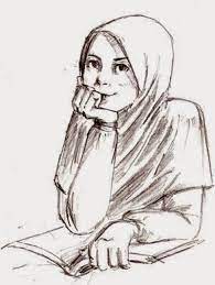 Foto wanita yang elegan dan mempesona dengan jilbab untuk menjaga kehormatannya. 27 Gambar Kartun Wanita Berhijab Hitam Putih Gambar Kartun Hd