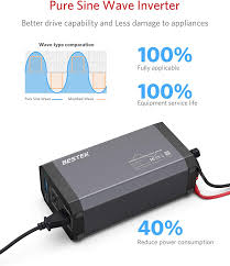 I was surprised to find out that the fan is on thermal switch and only runs when temperature of inverter. Amazon Com Bestek 1000w Pure Sine Wave Power Inverter Dc 12v To 110v Ac Car Inverter With Digital Lcd Display 4 2a Dual Usb Charging Ports