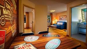 Art Of Animation Hotel Cars Family Suite A Cars Themed Table That Turns Into A Double Art Of Animation Resort Disney Art Of Animation Art Of Animation Hotel