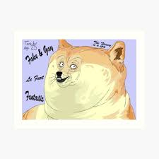 You can clearly see the equivalent of human knees, elbows, feet and hands. How To Draw Really Good Doge Face Art Print By Tantidar Redbubble