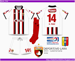 Deportivo lara online en directo por la ida de la fase 2 de copa libertadores 2021 desde el estadio vila belmiro. Deportivo Lara Of Venezuela Away Kit For 2013 Football Kits Sports Jersey Jersey