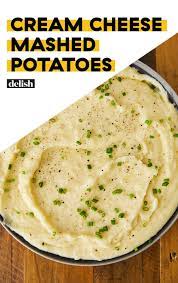 Cream Cheese Mashed Potatoes Are The Creamiest Recipe Cream Cheese Mashed Potatoes Cheese Mashed Potatoes Mashed Potato Recipes