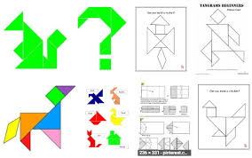 Each tangram is on a 3.7 x 4.9 card and there are 4 cards per page. Free Pdf Printable Christmas Tangram Puzzle