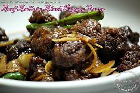 1) rebus daging hingga empuk 2) goreng beberapa biji kentang. Beef Balls In Black Pepper Sauce Bebola Daging Masak Sos Lada Hitam Stuffed Peppers Beef Pepper Sauce
