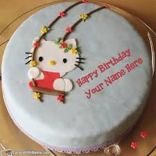 Cartoon Birthday Cake With Name And Photo Editor Hello Kitty Birthday Cake With Name Generator For Girl Cakes With Name Generator Hello Kitty Birthday Cake Happy Birthday Cake Girl Birthday Cake Girls