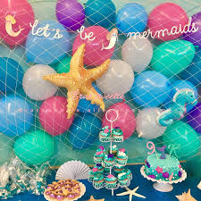 Nothing fishy here except for the fish themed tableware and decorations to set the scene for a party where everybody wears plaid. Fishing Net Mermaid Party Decorations Mediterranean Style Beach Themed Photograph Backdrops Wedding Decor Party Supplies Party Diy Decorations Aliexpress